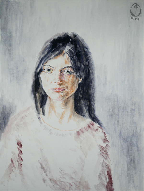 oil on paper - olio su carta di Piro